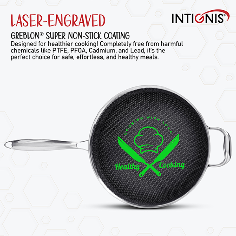 Stainless Steel Wok - 28cm/ 4L