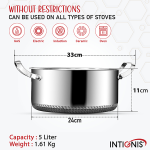 Stainless Steel Casserole - 24cm/ 5L
