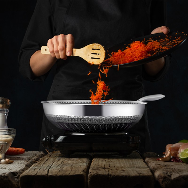 Stainless Steel Wok - 30cm/ 6L