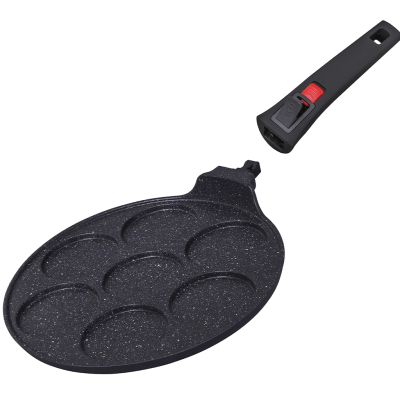 Mini 7 Mould Pancake Pan Smart Handle
