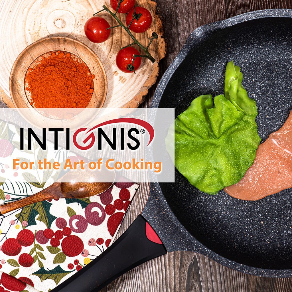 Intignis 3 In 1 Frying Pan With Ceramic Coating, Mini Wok, Saute